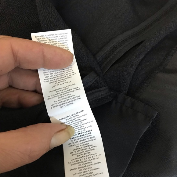 Michael Kors Casual Black Blazer w/Vegan Leather - Picture 5 of 6